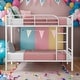 preview thumbnail 1 of 46, 2 In 1 Modern Twin Over Twin Bunk Bed With Steel Construction,Separate into 2 Twin Beds White