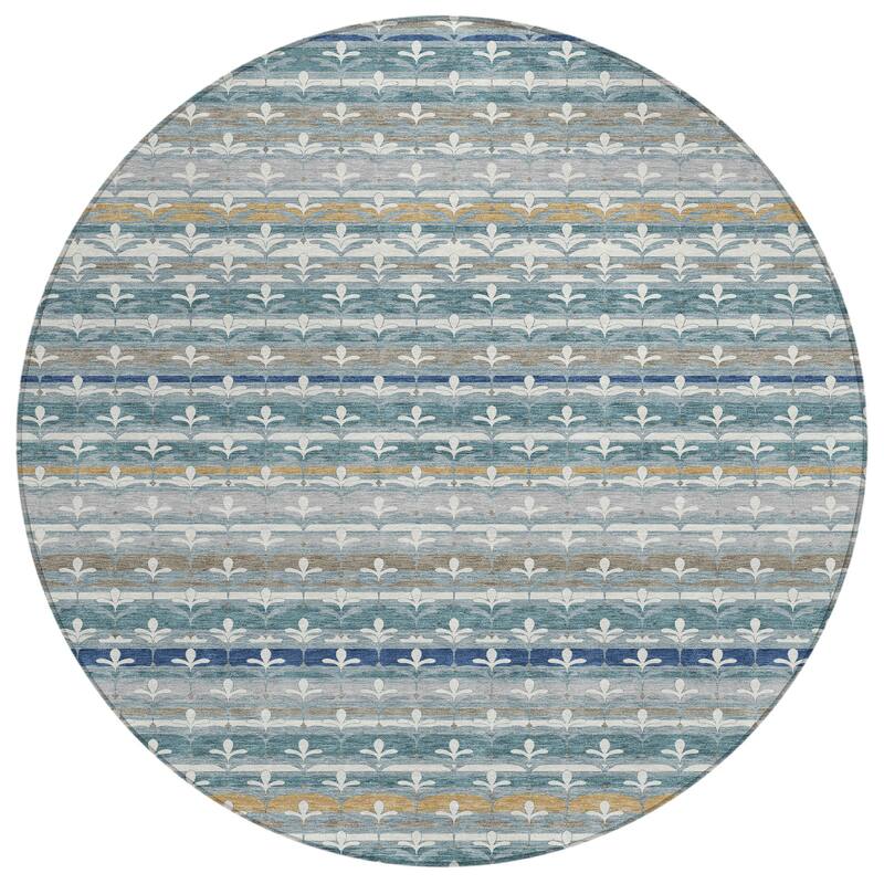 Machine Washable Indoor/ Outdoor Stripe Bramlage Chantille Rug