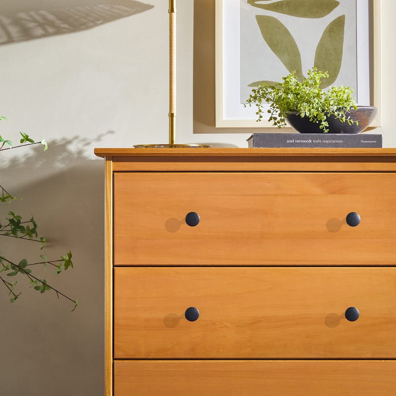 Walker Edison Bullrushes 4-drawer Solid Wood Chest
