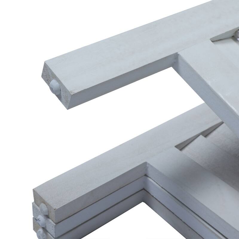 4Panel White Louvered Room Divider Folding Partition Privacy Screens