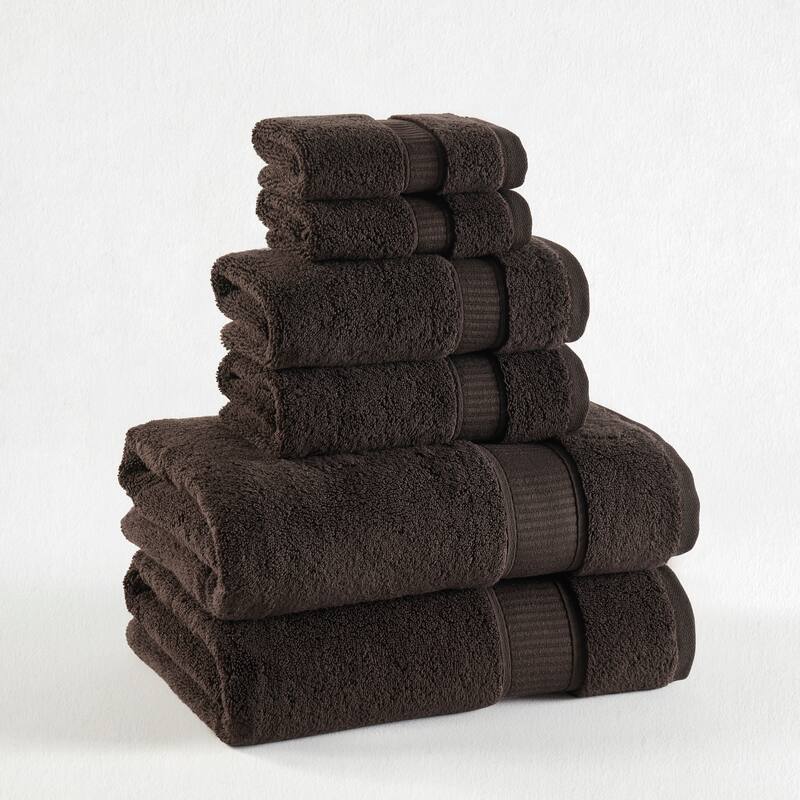 J. Queen New York Belmore Luxury 6 Piece Towel Set - Mocha