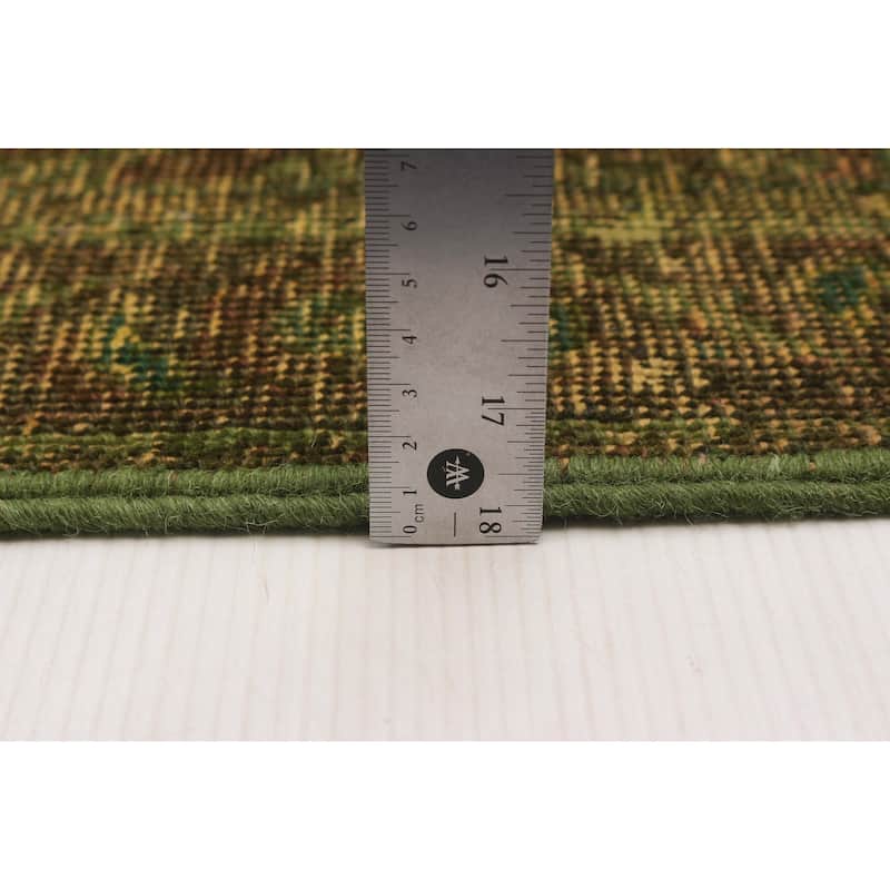 ECARPETGALLERY Hand-knotted Color Transition Green Wool Rug - 9'8 x 12'4