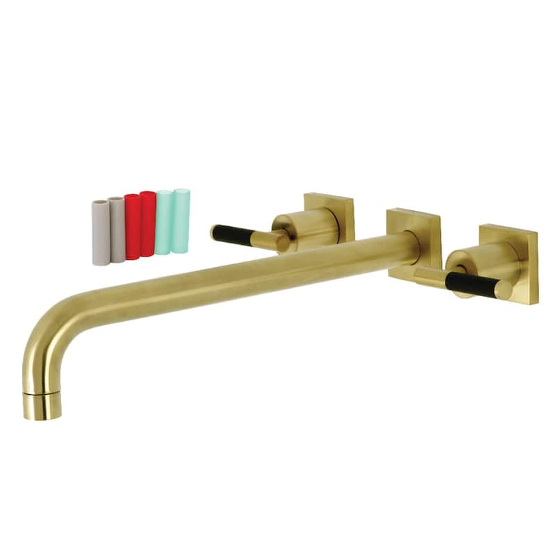 Kingston Brass Kaiser Wall Mounted Roman Tub Filler - Brushed Brass