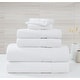 preview thumbnail 2 of 9, Borghese Roma Oversized Luxe Turkish Cotton 6 Piece Towel Set White