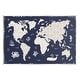 preview thumbnail 1 of 4, Stupell Blue Patterned World Map Wall Plaque Art Design by Daphne Brissonnet 15 x 10