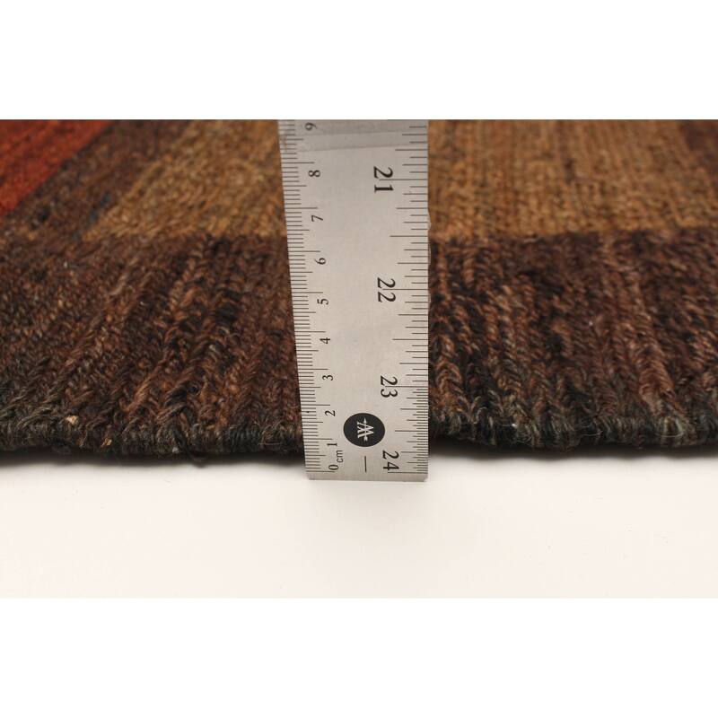 ECARPETGALLERY Flat-Weave Natural Taupe Wool Tapestry Kilim - 5'0 x 6'4
