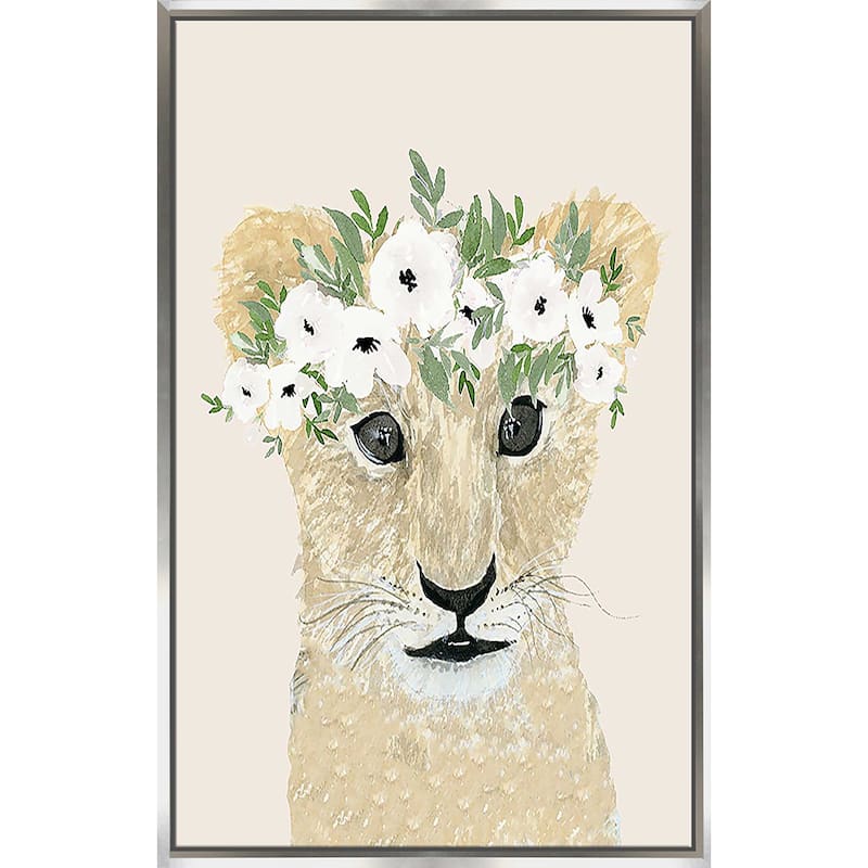 "A Little Lion" Print on Floating Canvas