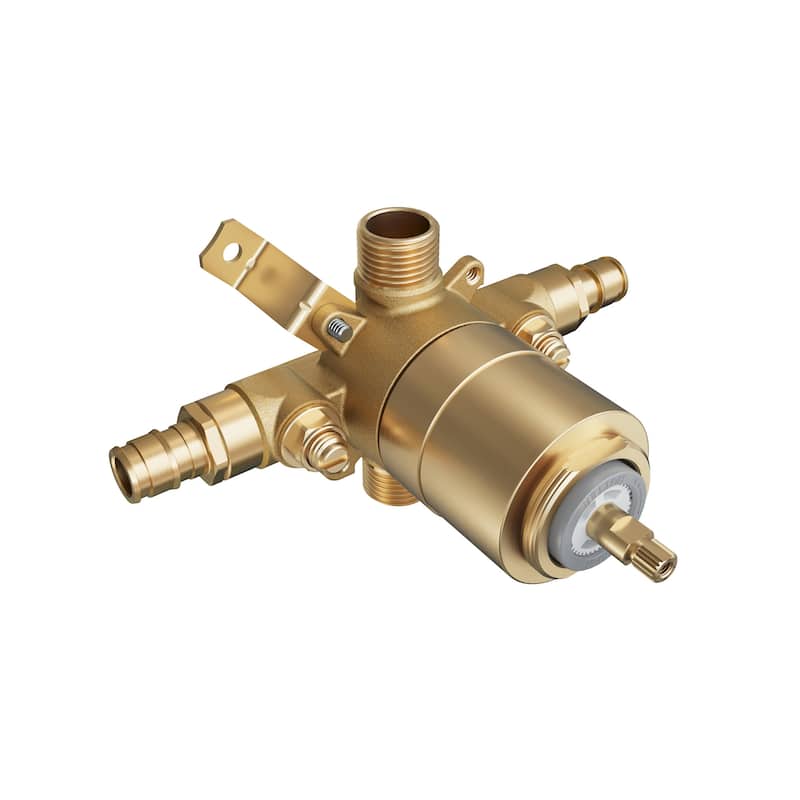 PROFLO Pressure Balanced Tub and Shower Faucet Valve with Stops PEX - Natural