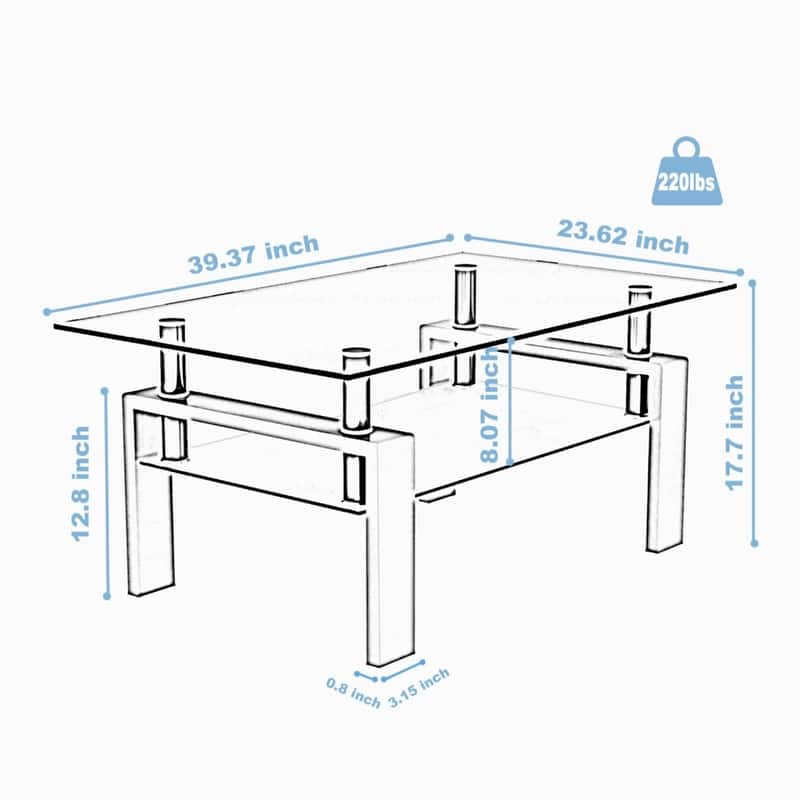 Rectangle Glass Coffee Table