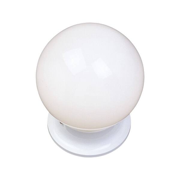 slide 1 of 1, Maxim White Shade 1-light White Essentials 588x Flush Mount Light