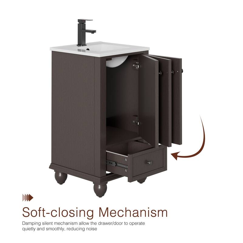 Bathroom Vanity with Sink Combo Set, Free Standing Bathroom Storage Cabinet