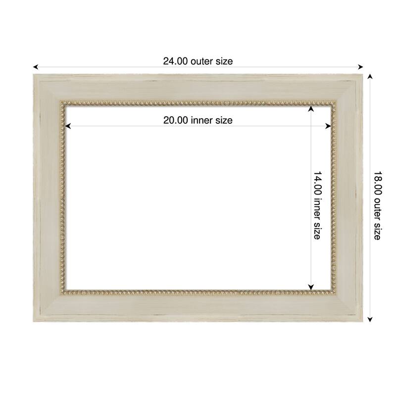 Amanti Art Parthenon Cream Framed Dry Erase Magnetic Board - 24 x 18 in