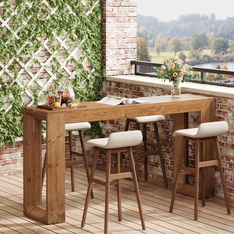63-Inch Wood Bar Table