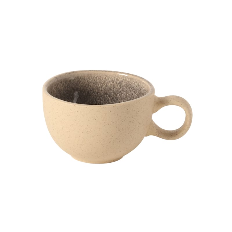 Gibson Elite Manila Bay 8-Piece Stoneware 5 oz Reactive Glaze Expresso & Coffee Cup and Saucer Set, Assorted Colors
