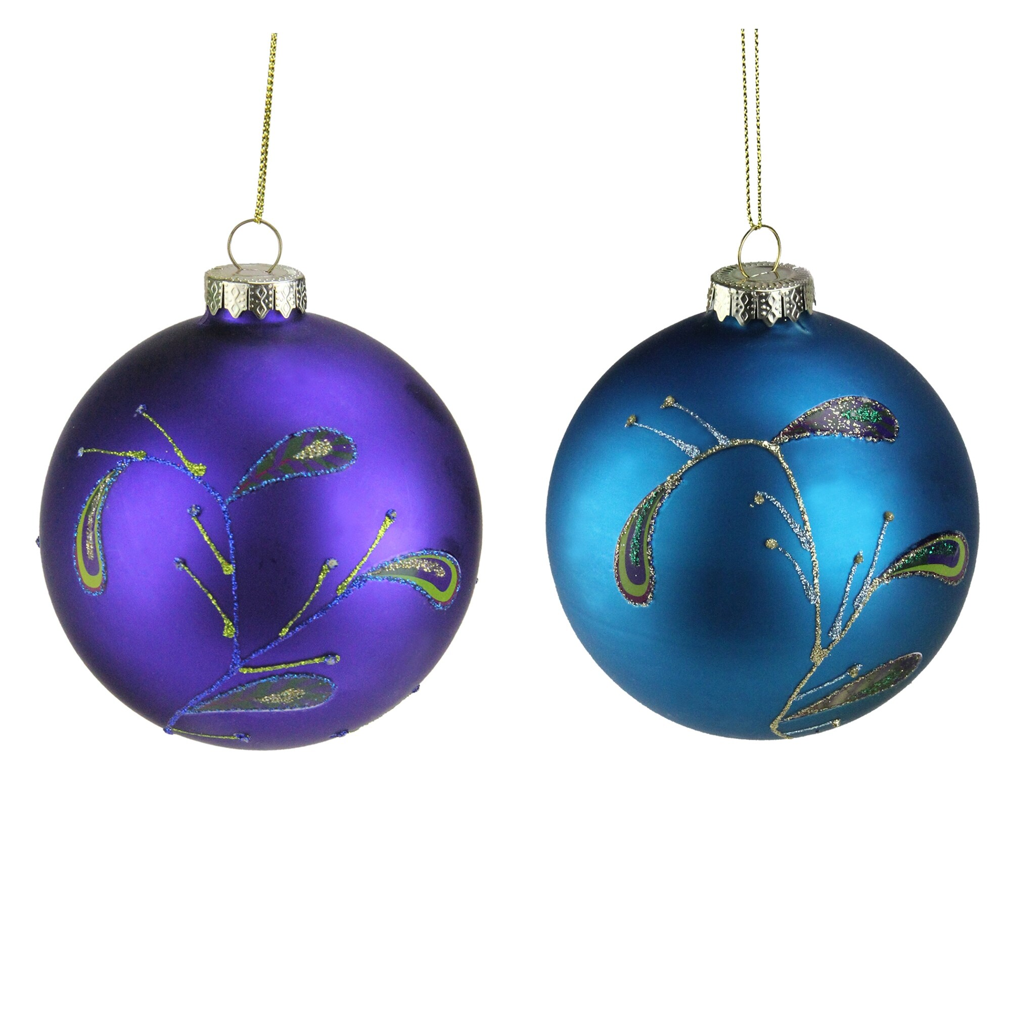 Glass Peacock Ball Ornaments Set Of 4 – DesignedBy The Boss