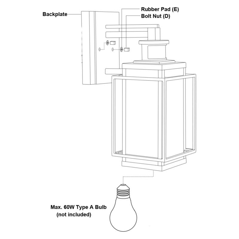 Bellevue VXWS83315 Farrah 13" Tall Outdoor Wall Sconce