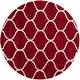 preview thumbnail 57 of 122, SAFAVIEH Hudson Shag Ogee Trellis 2-inch Thick Area Rug 5'3" Round - Red/Ivory