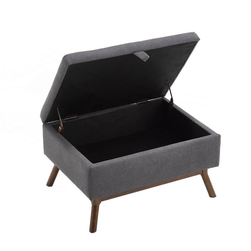 Versatile Mid-century Modern Storage Ottoman for Various Rooms and Purposes