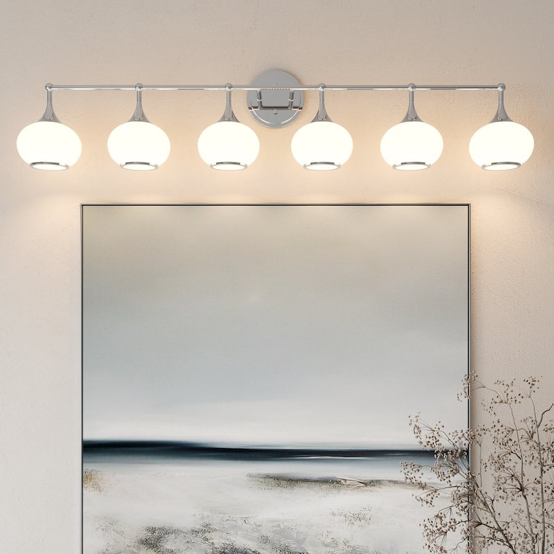 Acroma 6 - Light Dimmable Vanity Light - 6-light/Brushed Chrome