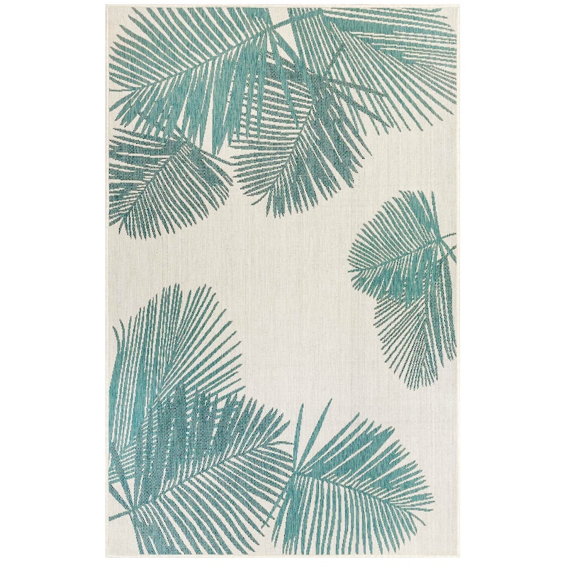 Liora Manne Carmel Palm Indoor/Outdoor Area Rug - 7'10" x 9'10" - Aqua