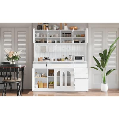 Large Coffee Bar Storage Cabinet