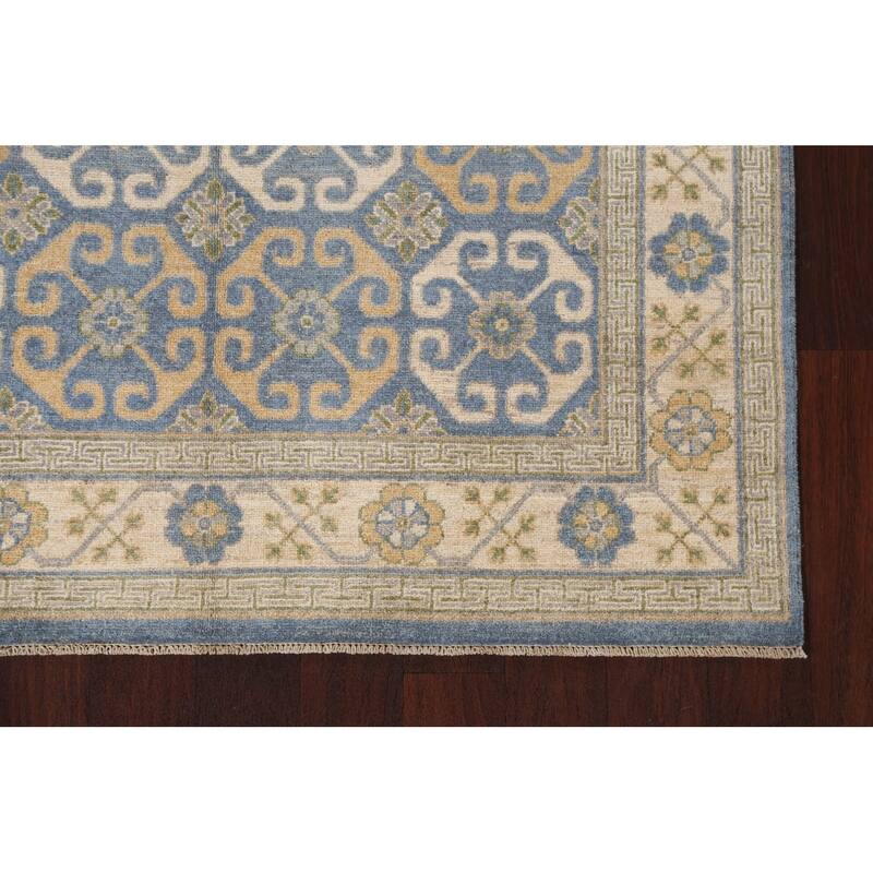 Vegetable Dye Khotan Oriental Wool Area Rug Hand-knotted Foyer Carpet - 4'5" x 6'11"