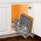 preview thumbnail 6 of 4, LYNK PROFESSIONAL® Slide Out Baking Pan and Pot Lid Organizer shelf for Cabinet - 7.25” W x 21” D – Chrome