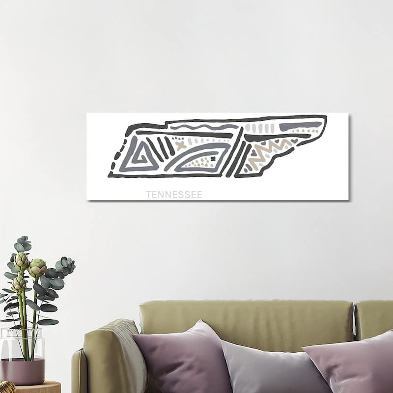 iCanvas "Tennessee" by Statement Goods Canvas Print - 16x48x1.5