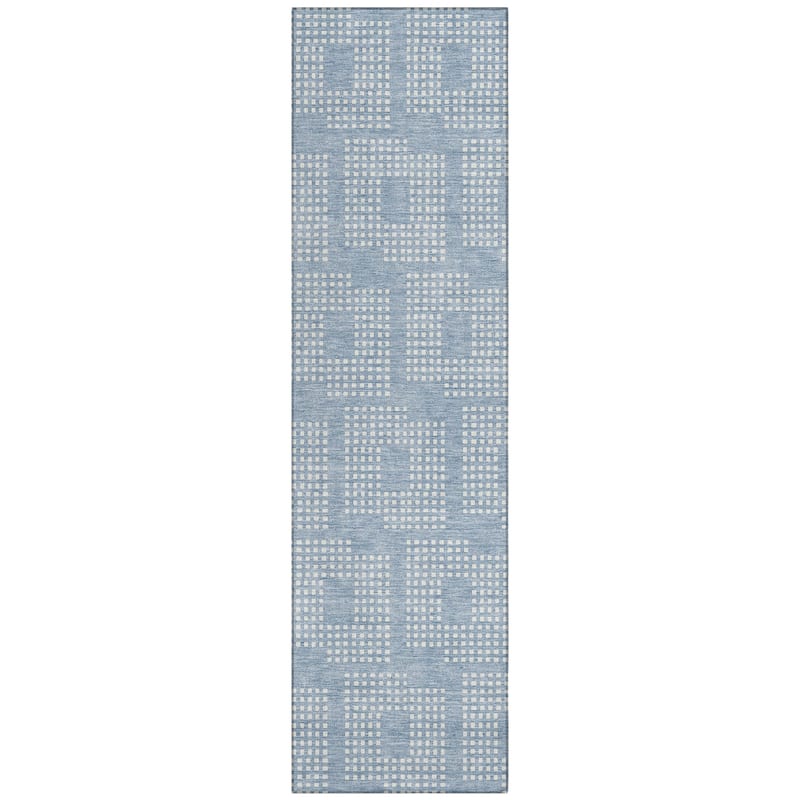 Machine Washable Indoor/ Outdoor Chantille Houndstooth Modern Rug