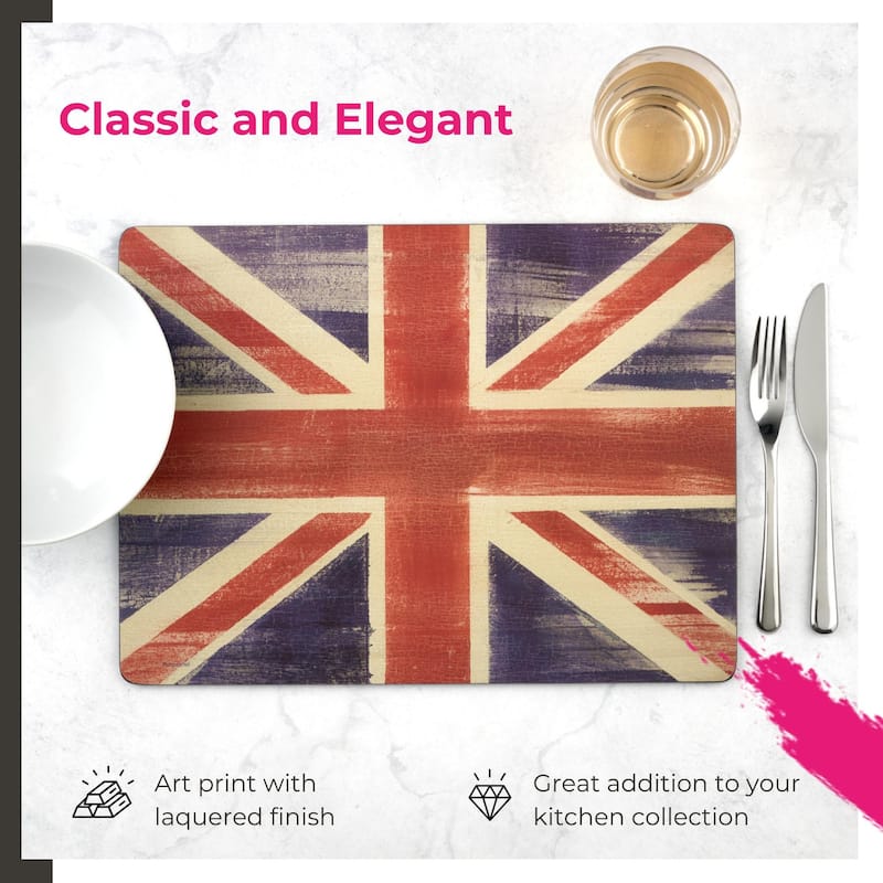 Pimpernel Set of 4 Flag Placemats - 15.7" x 11.7" each