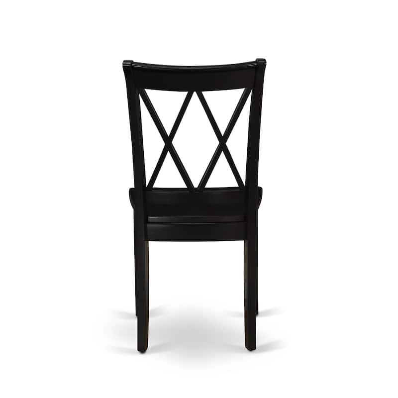 East West Furniture Kitchen Table Set- a Rectangle Dining Table and Solid Wood Seat Chairs, (Pieces Options)
