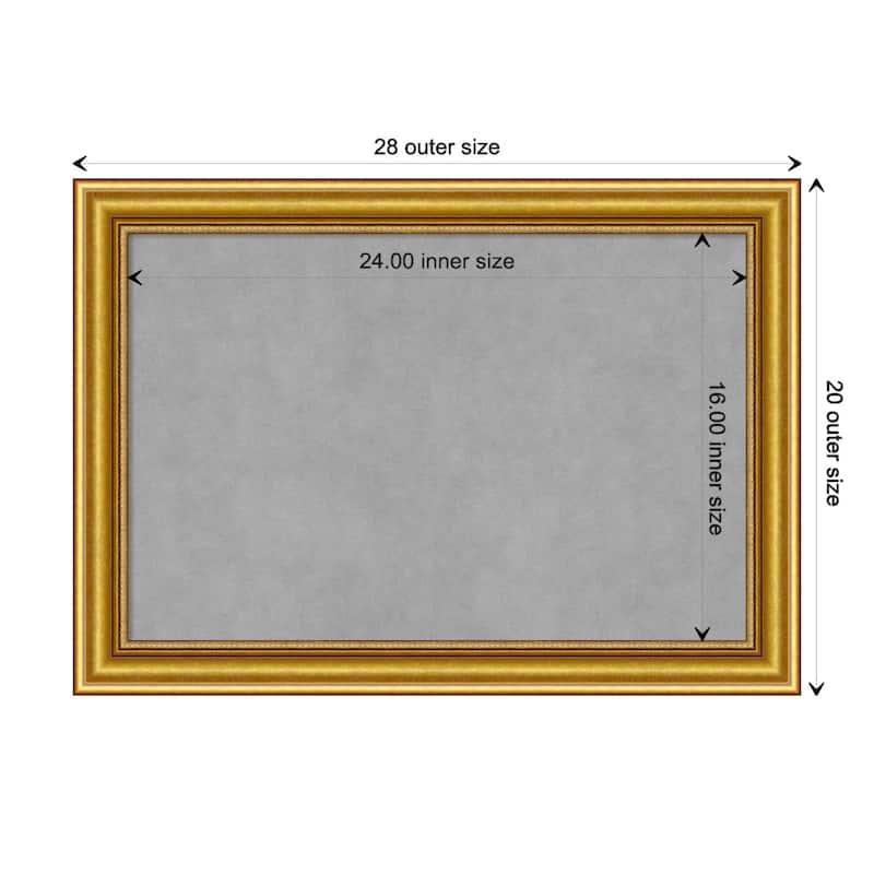 Amanti Art Townhouse Gold Framed Magnetic Board - Board Size 24x16