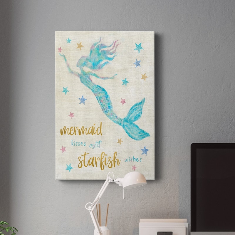 Mermaid Kisses Premium Gallery Wrapped Canvas - Ready to Hang