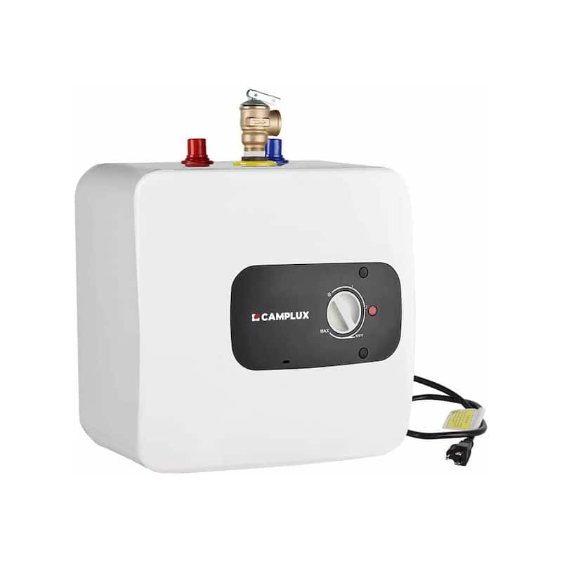 CAMPLUX 6.5 Gallons 1.44kW Mini Tank Electric Water Heater with Cord Plug, White - White