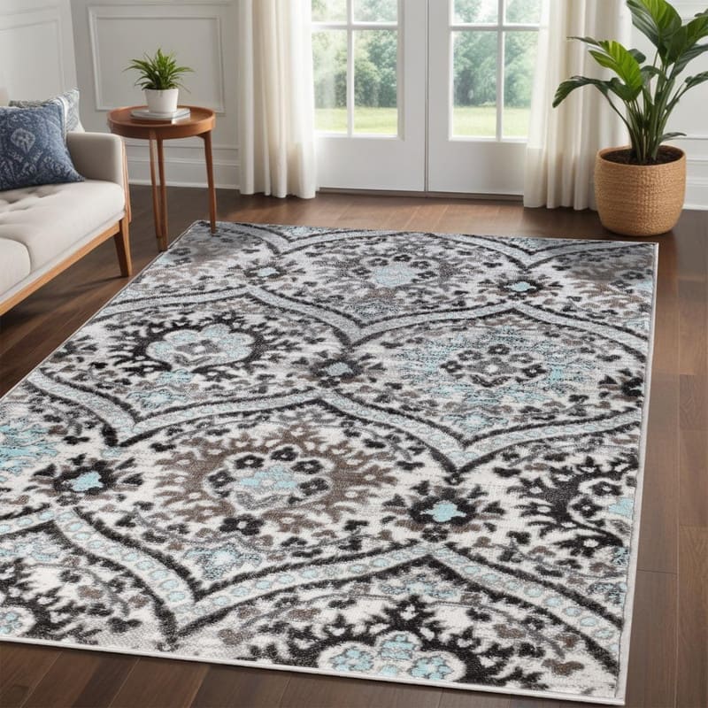 Superior Oriental Traditional Indoor Area Rug - 8' x 10' - Turquoise