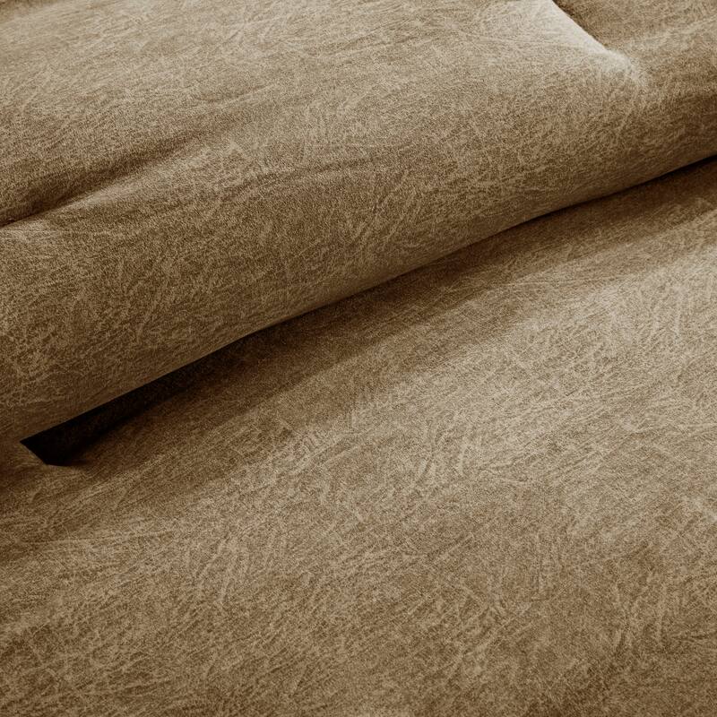 GDF Studio - Faux Suede Lodge Comforter Set with Decorative Pillows