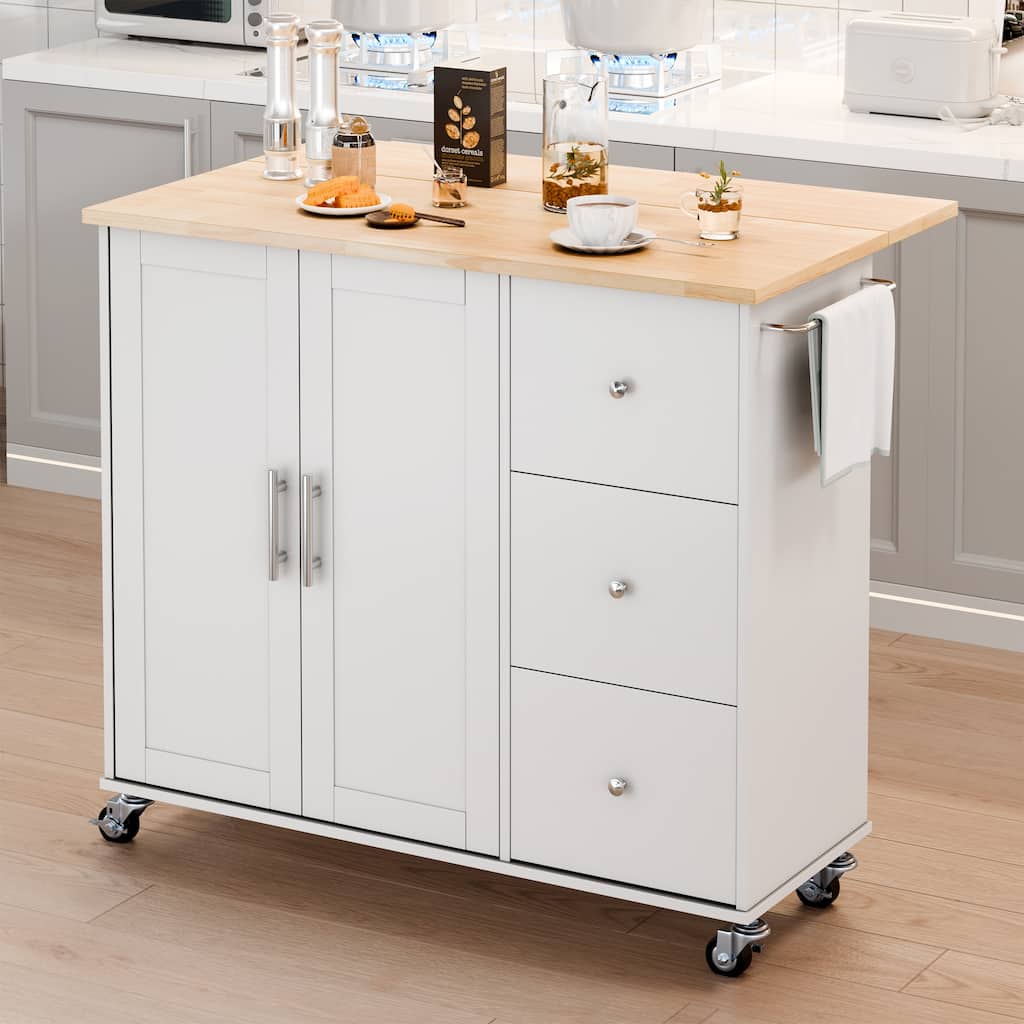 Futzca Storage Kitchen Island Cart
