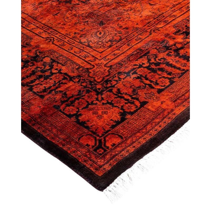 Contemporary Overdyed Wool Hand Knotted Area Rug - 6' 1" x 8' 10"