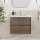 preview thumbnail 9 of 22, Sylphar 30 inch Bathroom Vanity with Sink, Floating Oak Cabinet with Stone Top 1 Set Of Antique Oak Vanity