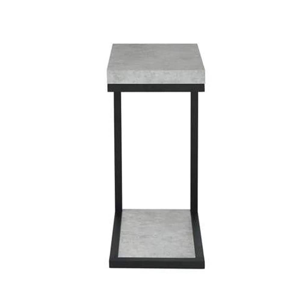 Industrial Faux Cement Designed Snack Table - 25.25 H x 11.5 W x 17.75 L Inches
