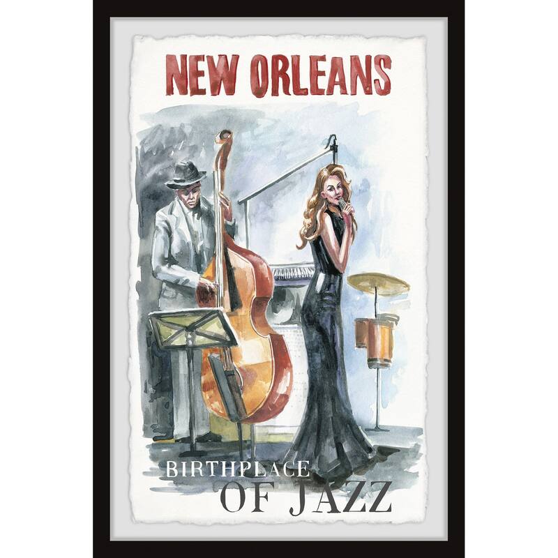 'Jazz Birthplace' Framed Painting Print