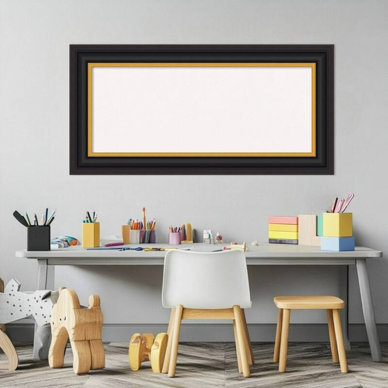 Sierra Black Brown Wood Framed Cork Board - Bulletin Board, Organization Board, Pin Board