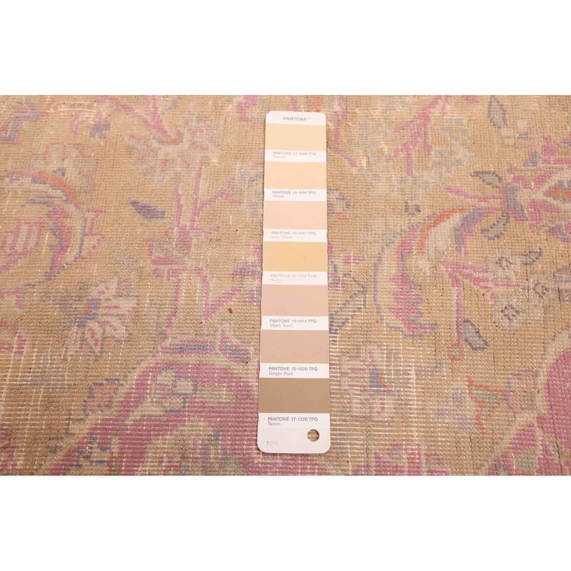 ECARPETGALLERY Hand-knotted Antalya Vintage Light Brown Wool Rug - 6'7 x 9'8