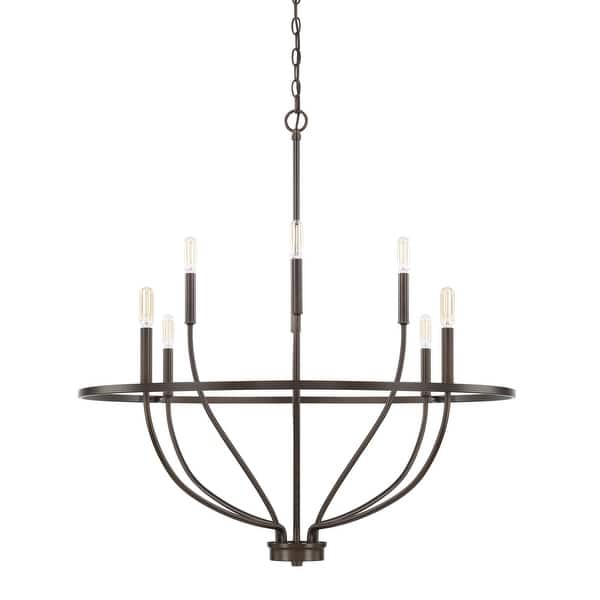 slide 2 of 3, Greyson 8-light Chandelier Bronze