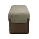 preview thumbnail 8 of 18, Christopher Knight Home - Gazena Large Ottoman Bench with Rubberwood Base - 64" W x 18.5" D x 18.5" H