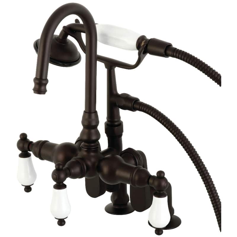 Kingston Brass Vintage Deck Mounted Clawfoot Tub Filler with Built-In