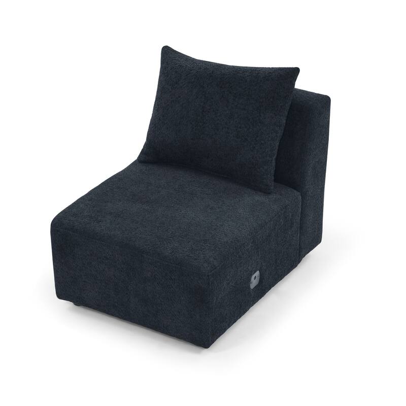 Single Chair for Modular Sofa,Sturdy solid wood frame, loop yarn fabric