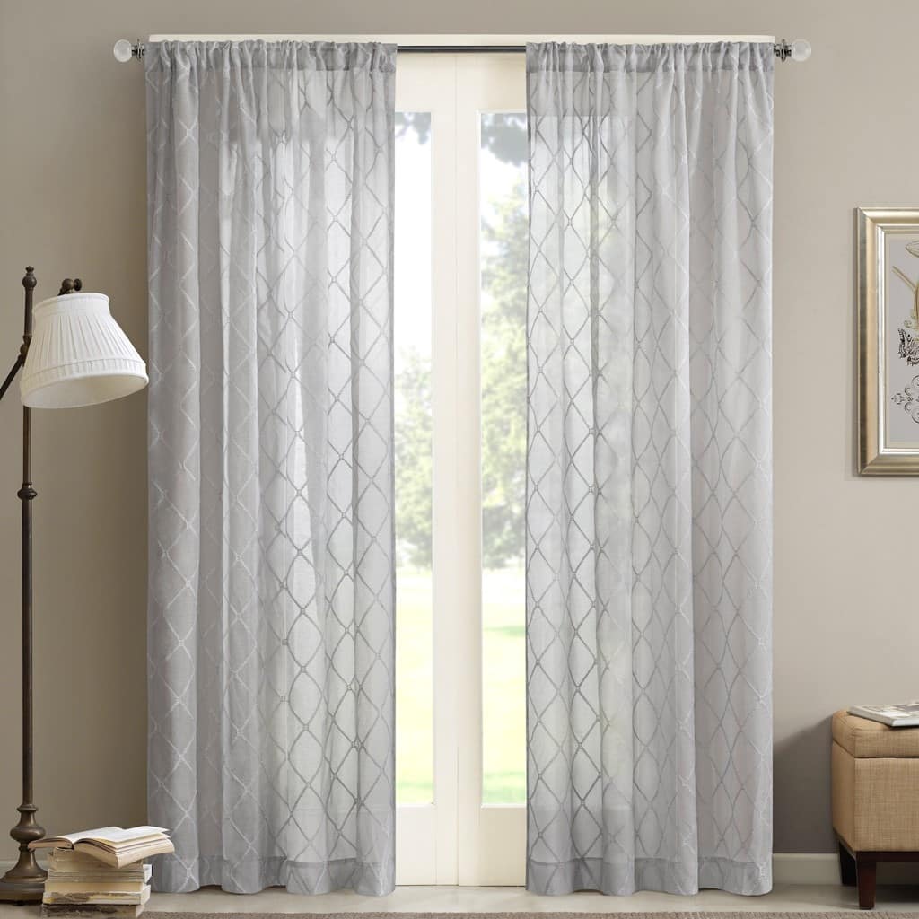 Diamond Sheer Window Curtain Panel