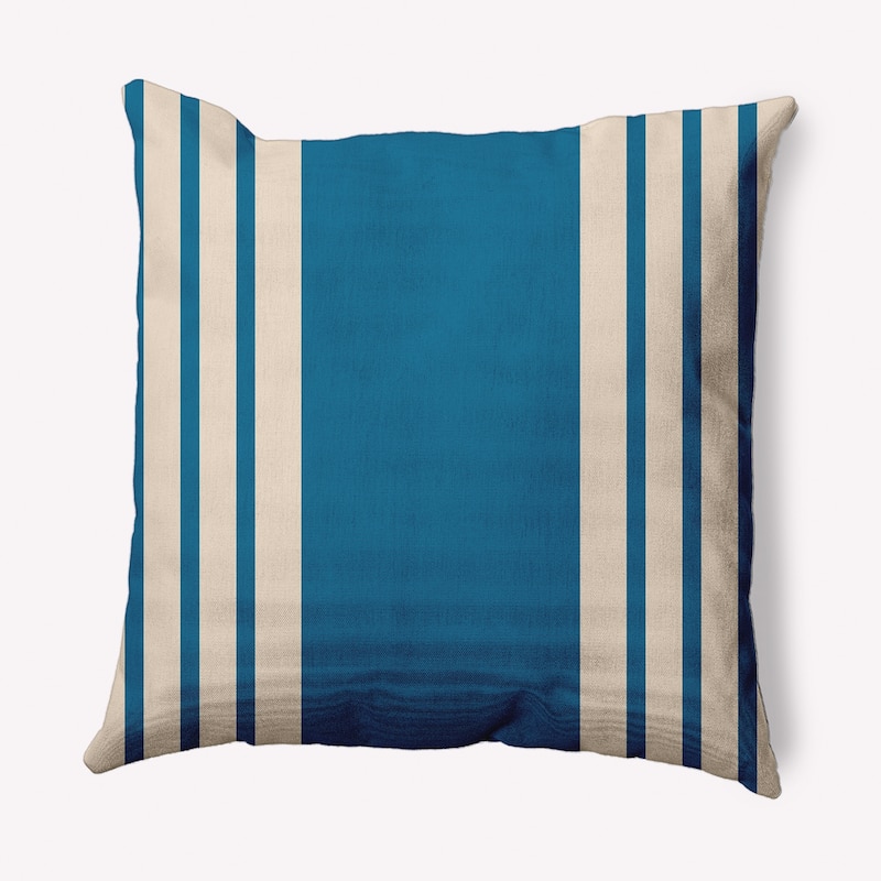 Stripe Indoor/Outdoor Throw Pillow - 20" x 20" - Autumn Blue