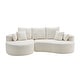 preview thumbnail 3 of 7, Christopher Knight Home - 106'' Cloud Curved Sectional Sofa with Right Chaise Lounge and Ultra-Soft Foam Comfort